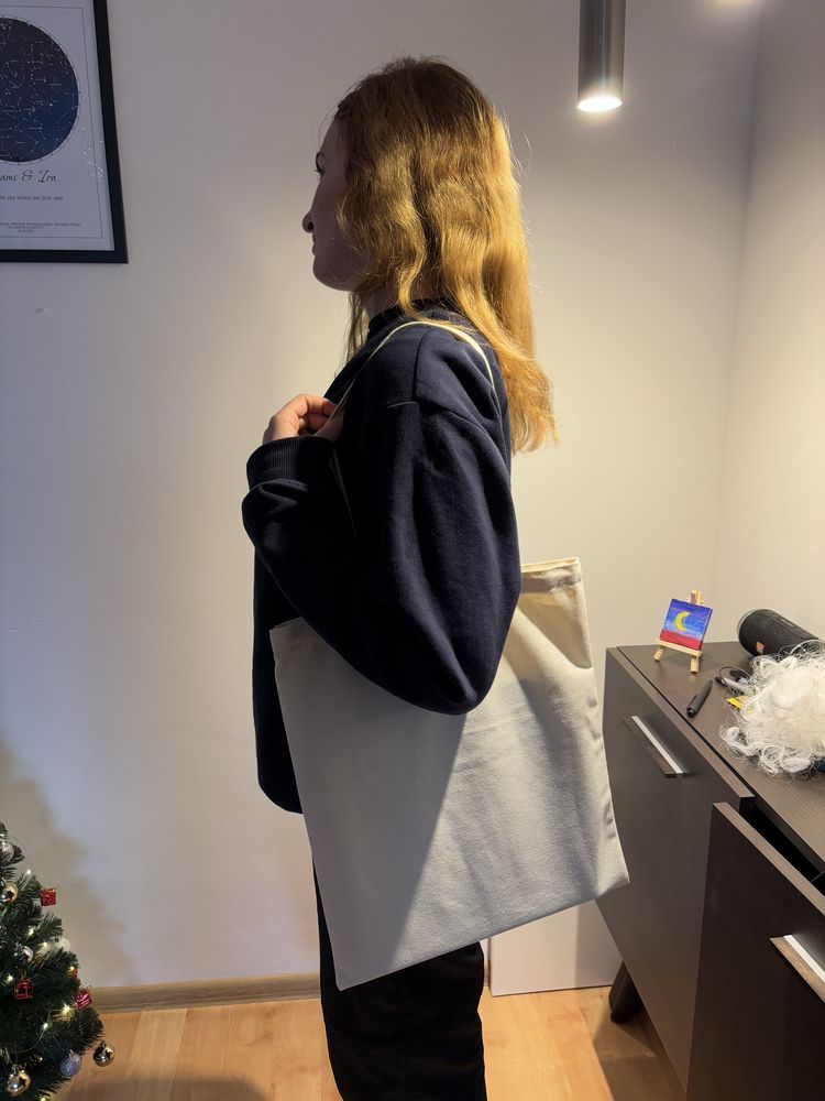 Biała torba na zakupy, shopper bag