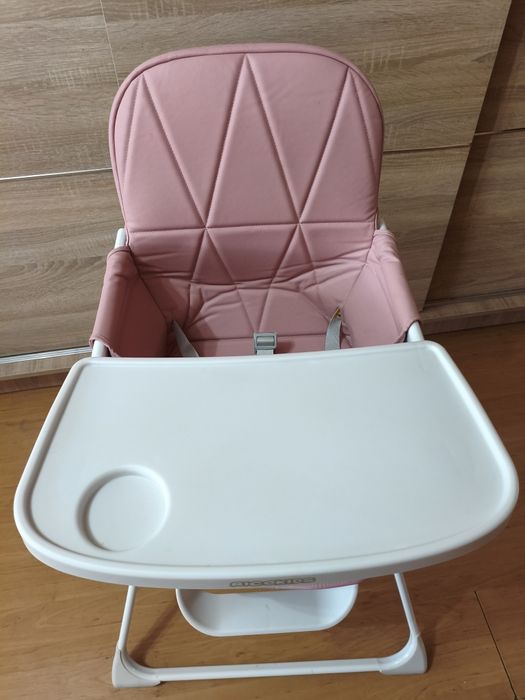 Składane krzesełko do karmienia krzesło Ricokids różowe