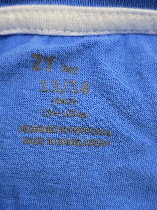 T-shirt azul para jovem 13/14