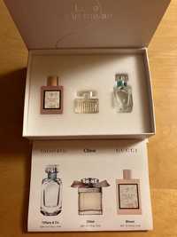 Zestaw miniatur miniaturek perfum Chloe Tiffany Gucci