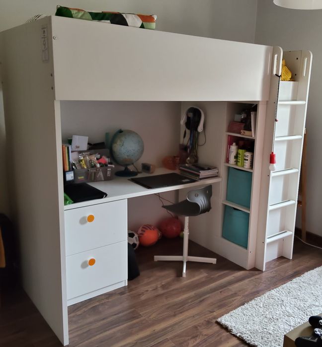 Cama Alta Beliche com Secretária