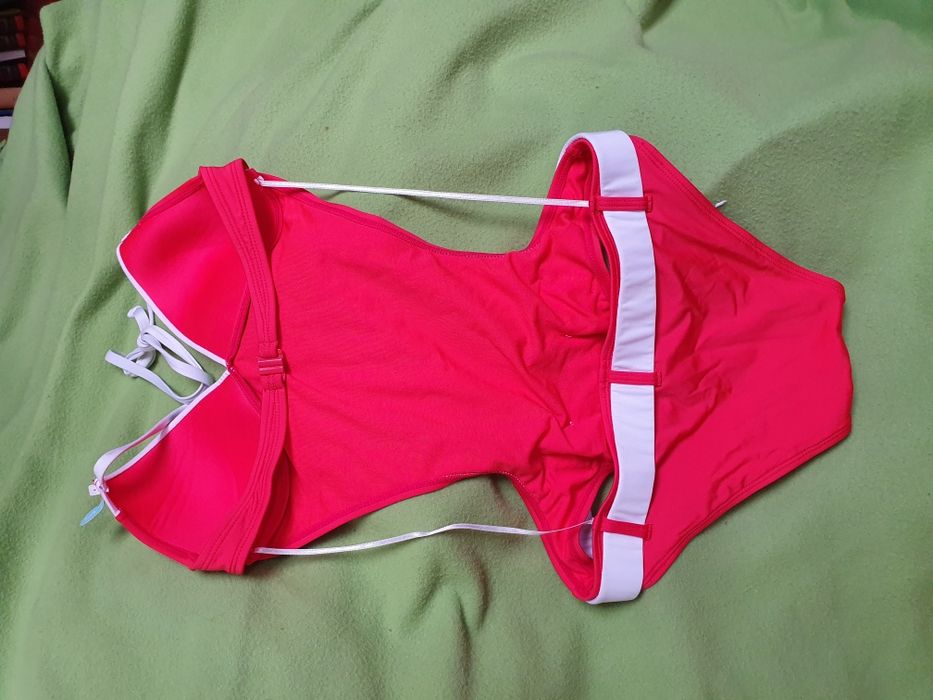 Kostium kąpielowy czerwony jednoczęściowy CENSORED monokini r. S