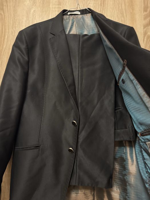 Elegancki czarny garnitur męski – rozm. L (West Fashion), jak nowy