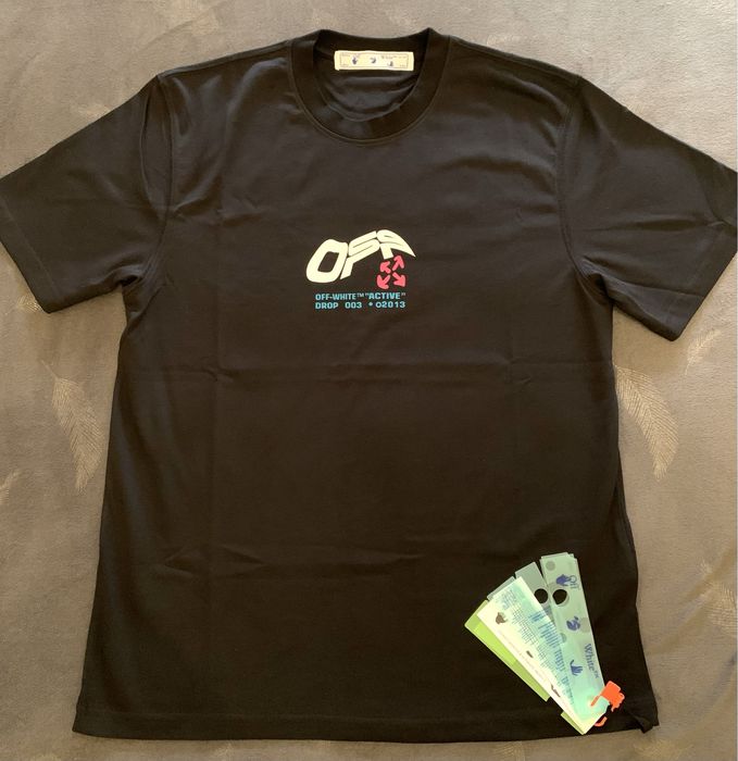 T-shirt preta OFF-WHITE