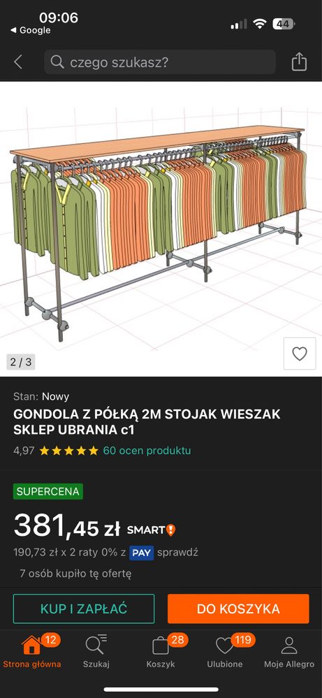 Stojak na ubrania