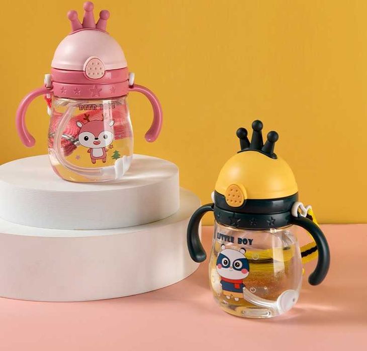 Дитячий поїльник непроливайка з ремінцем