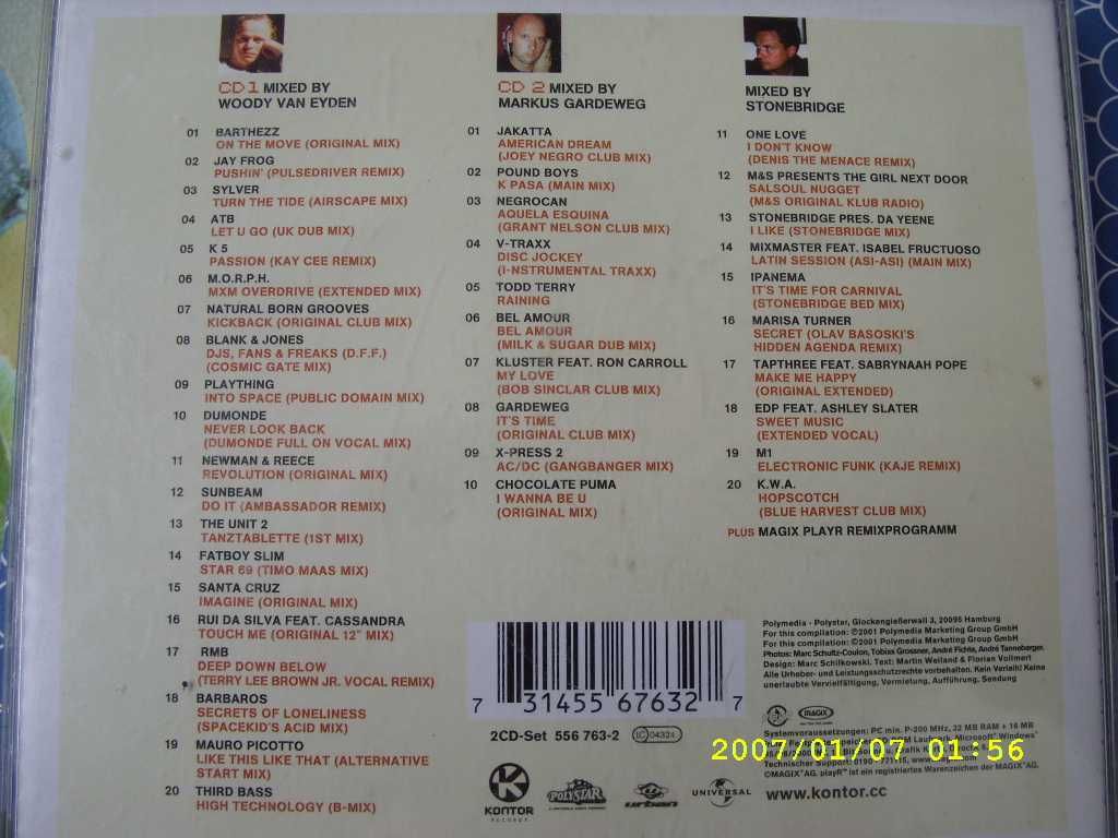 88. Plyta cd; Kantor Top one the clubs. V0l.11, 2 CD, 2001 rok.