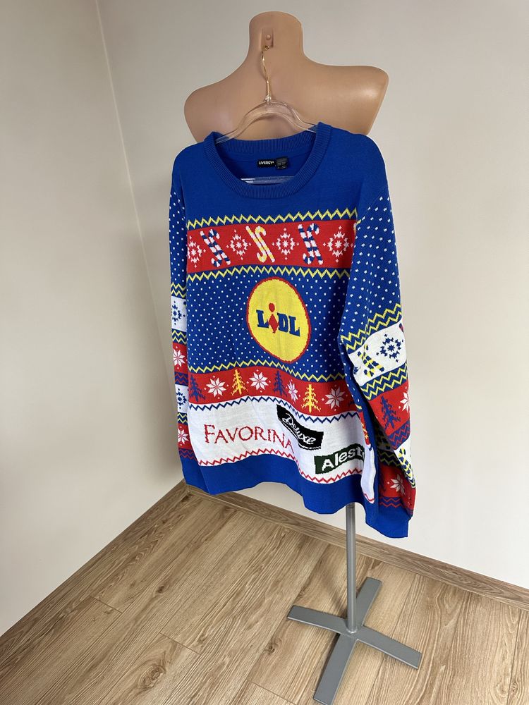 Sweterek swiąteczny rozmiar L livergy Lidl sesja święta christmas