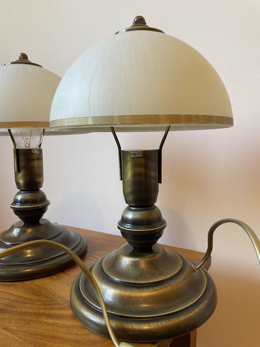 Dwie Lampki nocne kolor metalowy brąz