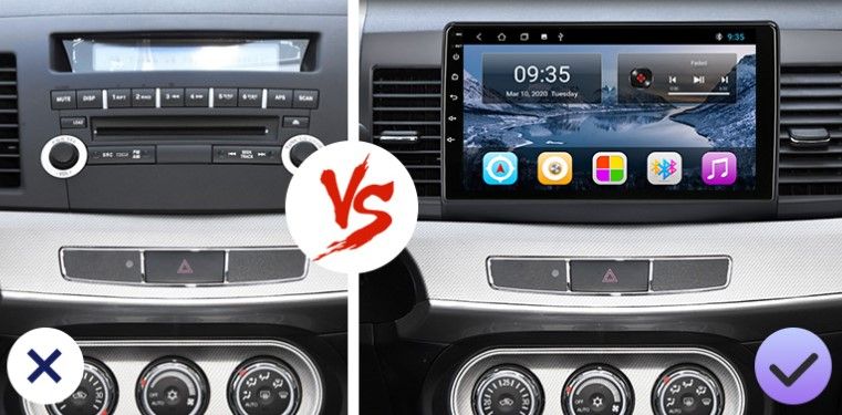 Штатна 2 DIN автомагнитола магнітола Android Mitsubishi Lancer 2007-17