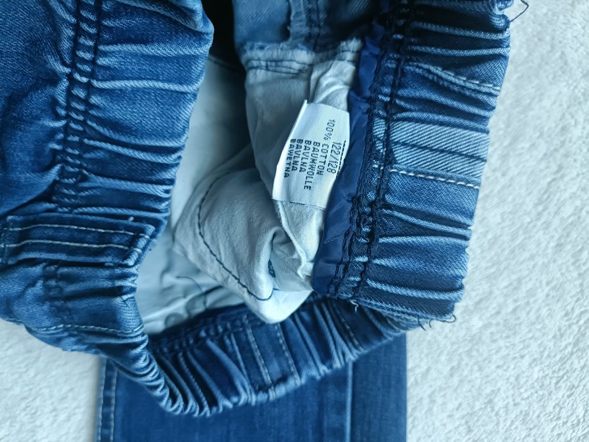 Spodnie dżinsowe, na gumce, 122-128,