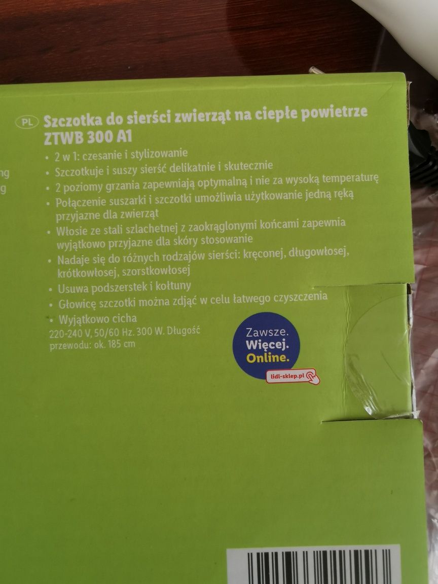 Szczotko suszarka dla pieska