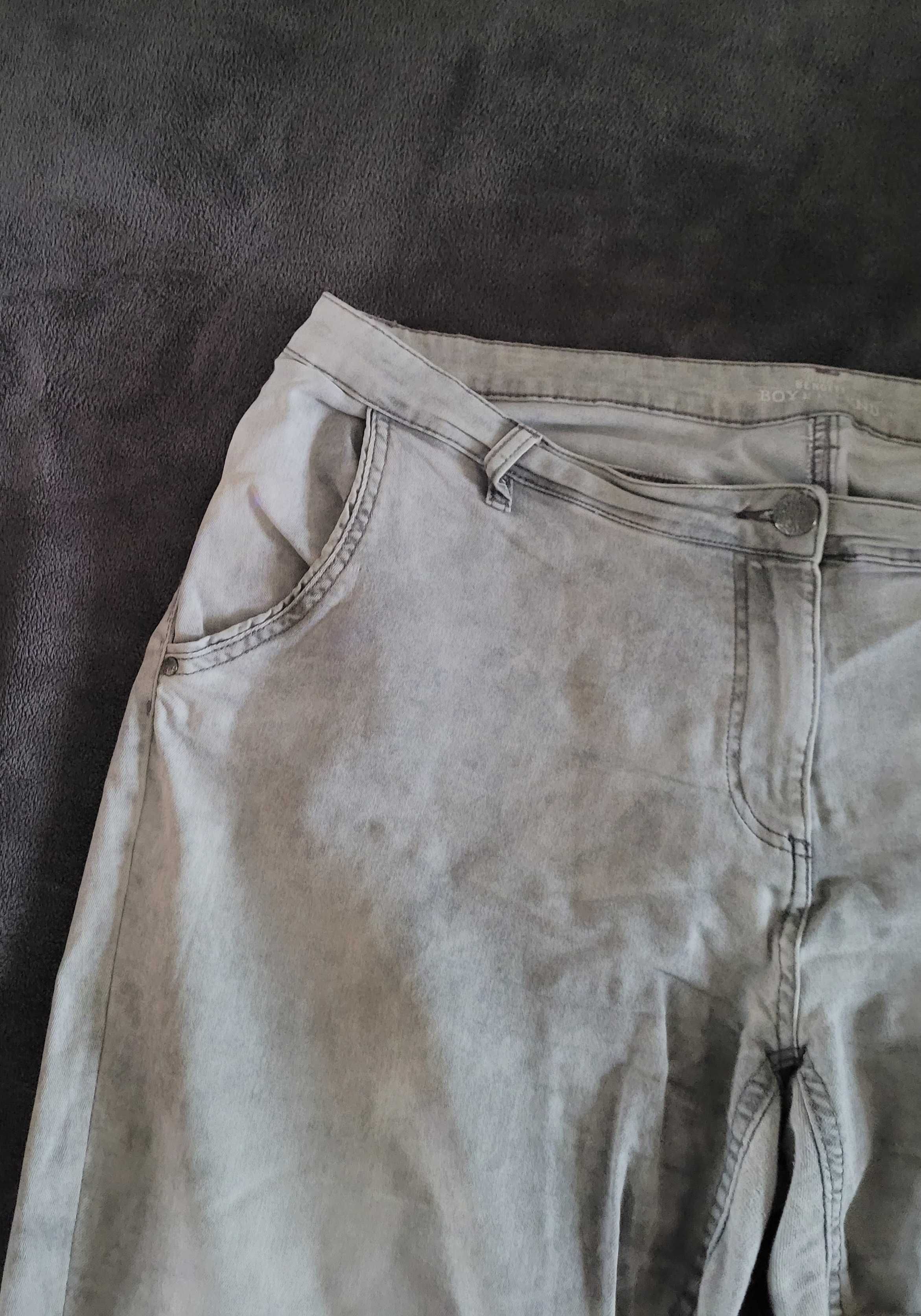 Spodnie jeans szare rozm. 48