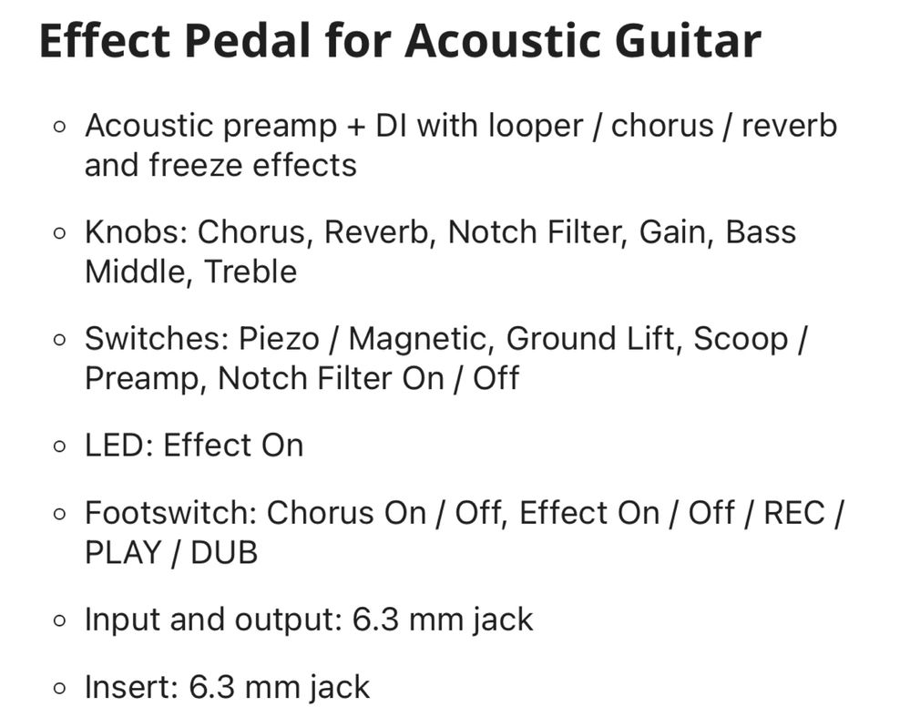Pedal Nux Stageman l Preamp + Looper + Di