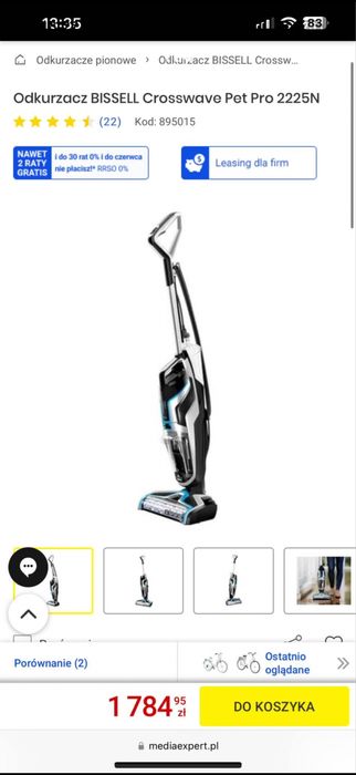 Odkurzacz BISSELL Crosswave Pet Pro 2225N