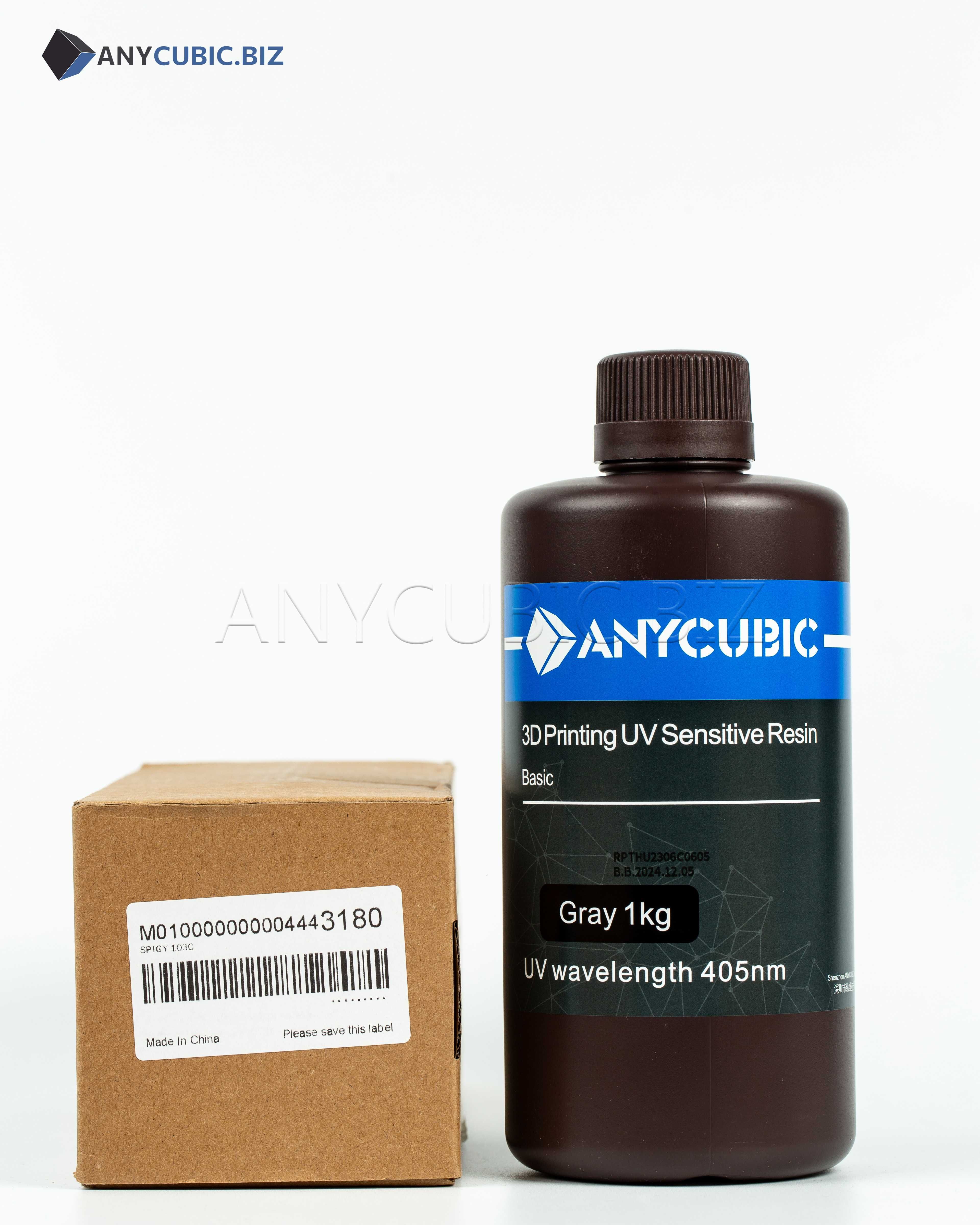 Фотополимерная смола Anycubic 405nm UV resin 1кг GREY СЕРАЯ