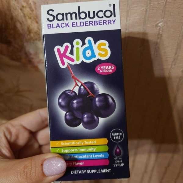 Sambucol, Kids, сироп із чорною бузиною, для дітей, ягідний смак