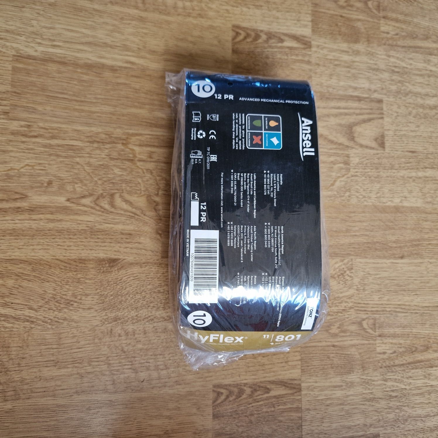 12 PAR RĘKAWICE Ansell HyFlex 11.801  11-801 ochronne BHP Rozm.10 XL