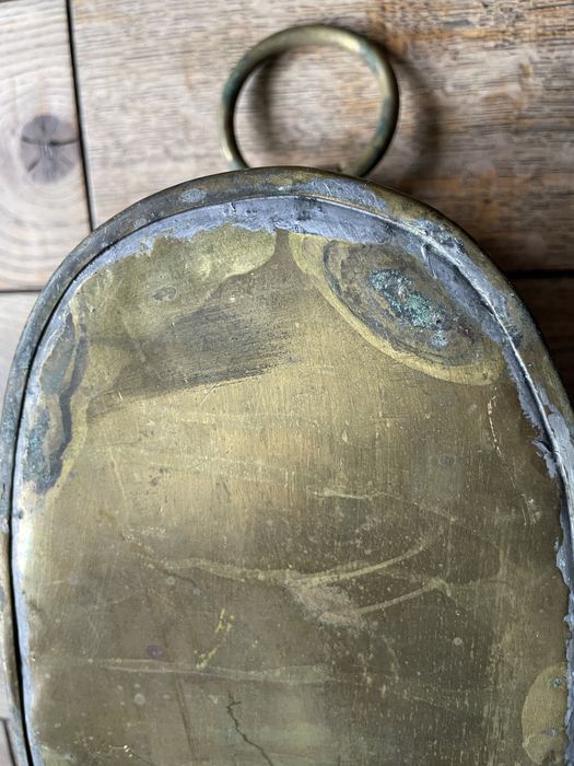 Stary kwietnik donica rynienka z mosiądzu