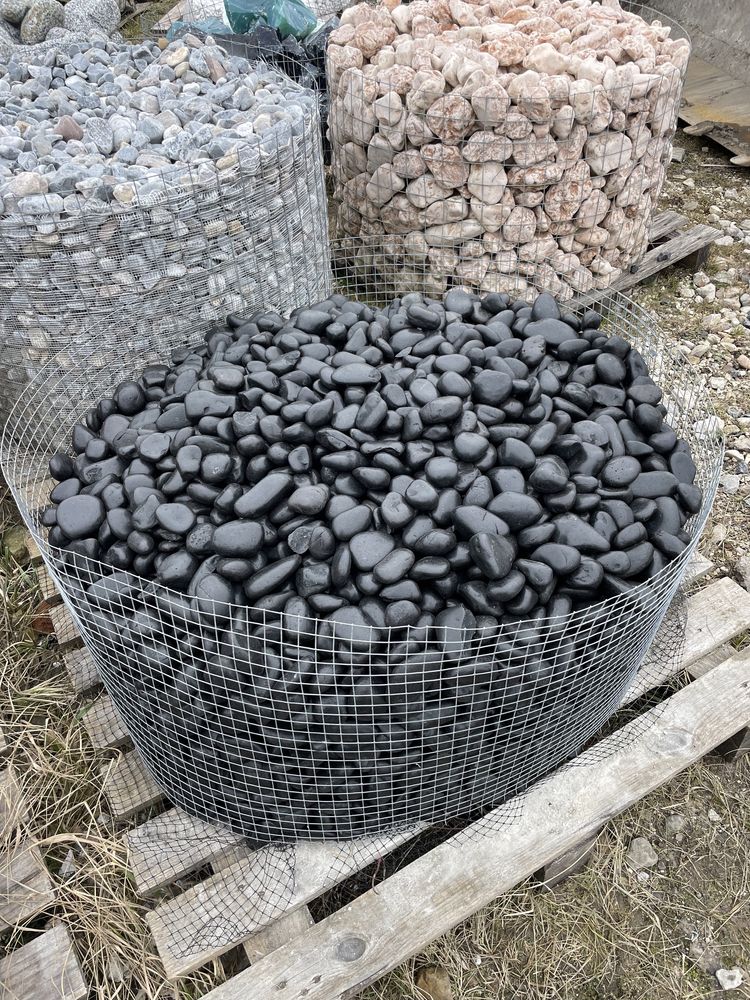 CZARNY OTOCZAK POLEROWANY Kamień Akwarium Masażu Nero Polished Stone