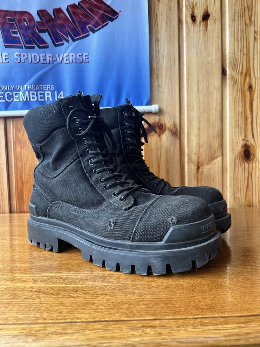 Balenciaga Strike boots black distress ботинки | баленсіага страйк