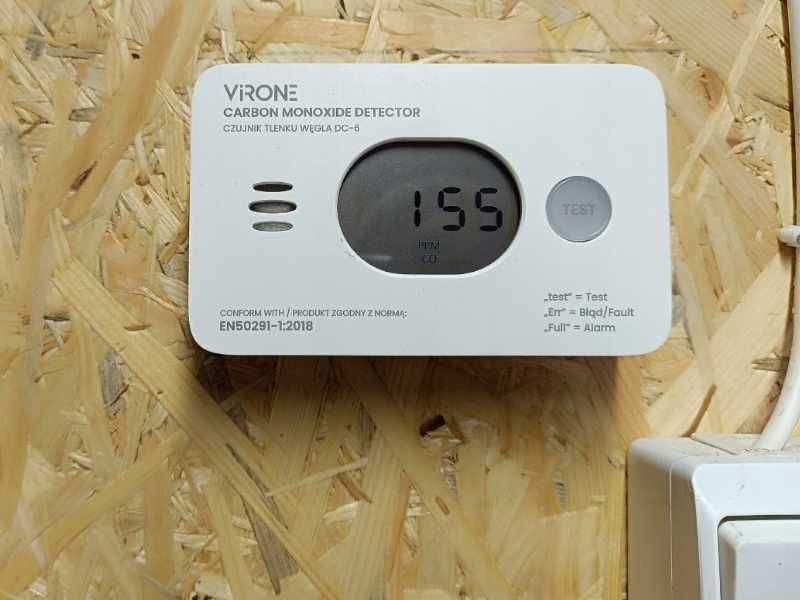 Miernik CZADU Detektor Tlenku Węgla Sensor Na 10 LAT NOWY