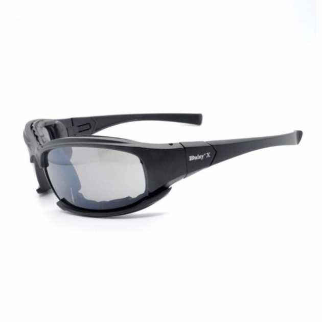 Солнцезащитные военные тактические очки с поляризацией Daisy X7 черные
