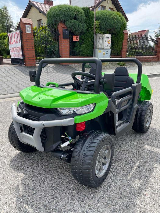 Dwuosobowy Samochód na akumulator Ciężarówka Wywrotka 4×4 Skóra USB