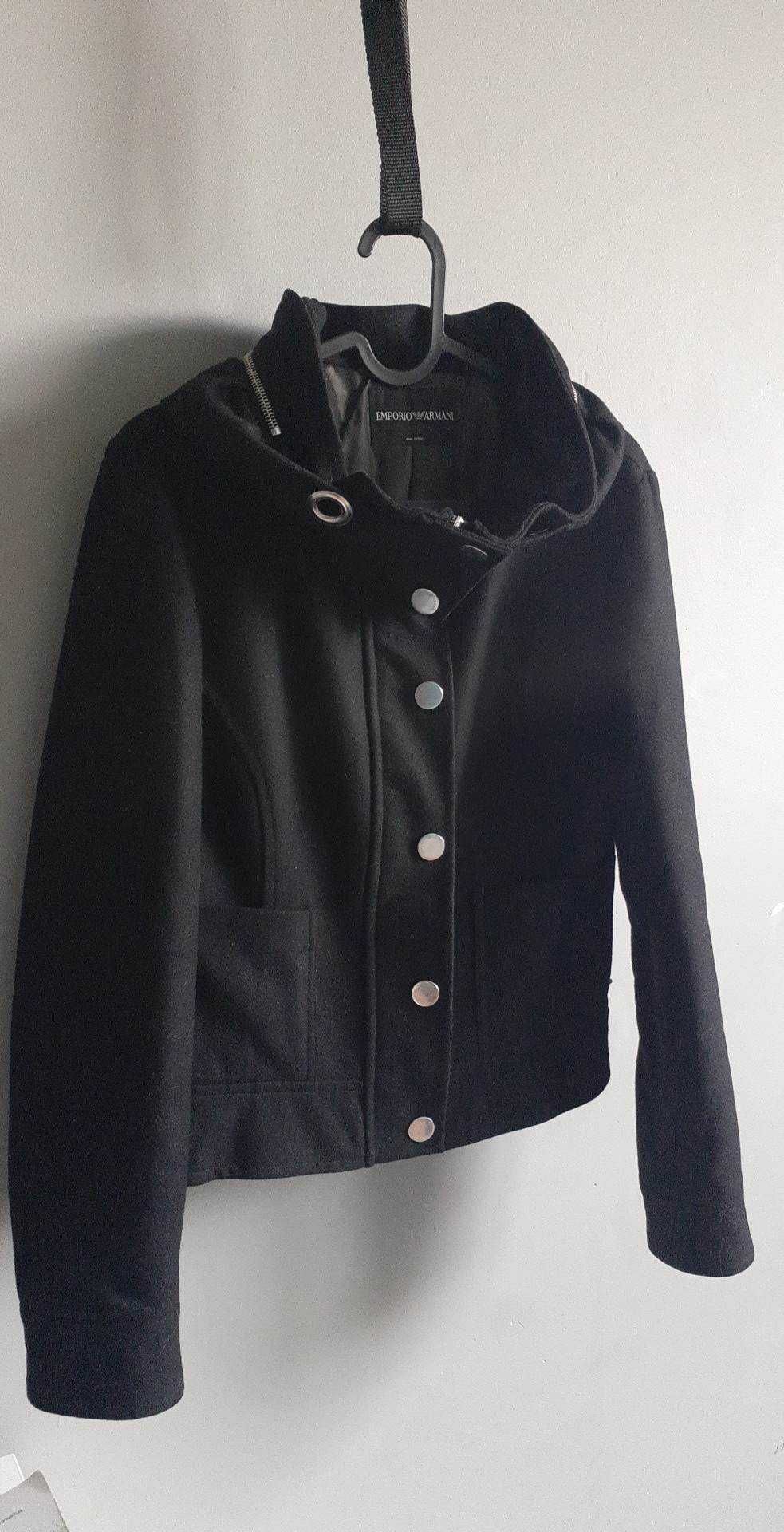EMPORIO ARMANI kurtka płaszczyk damska czarna S wiosenna