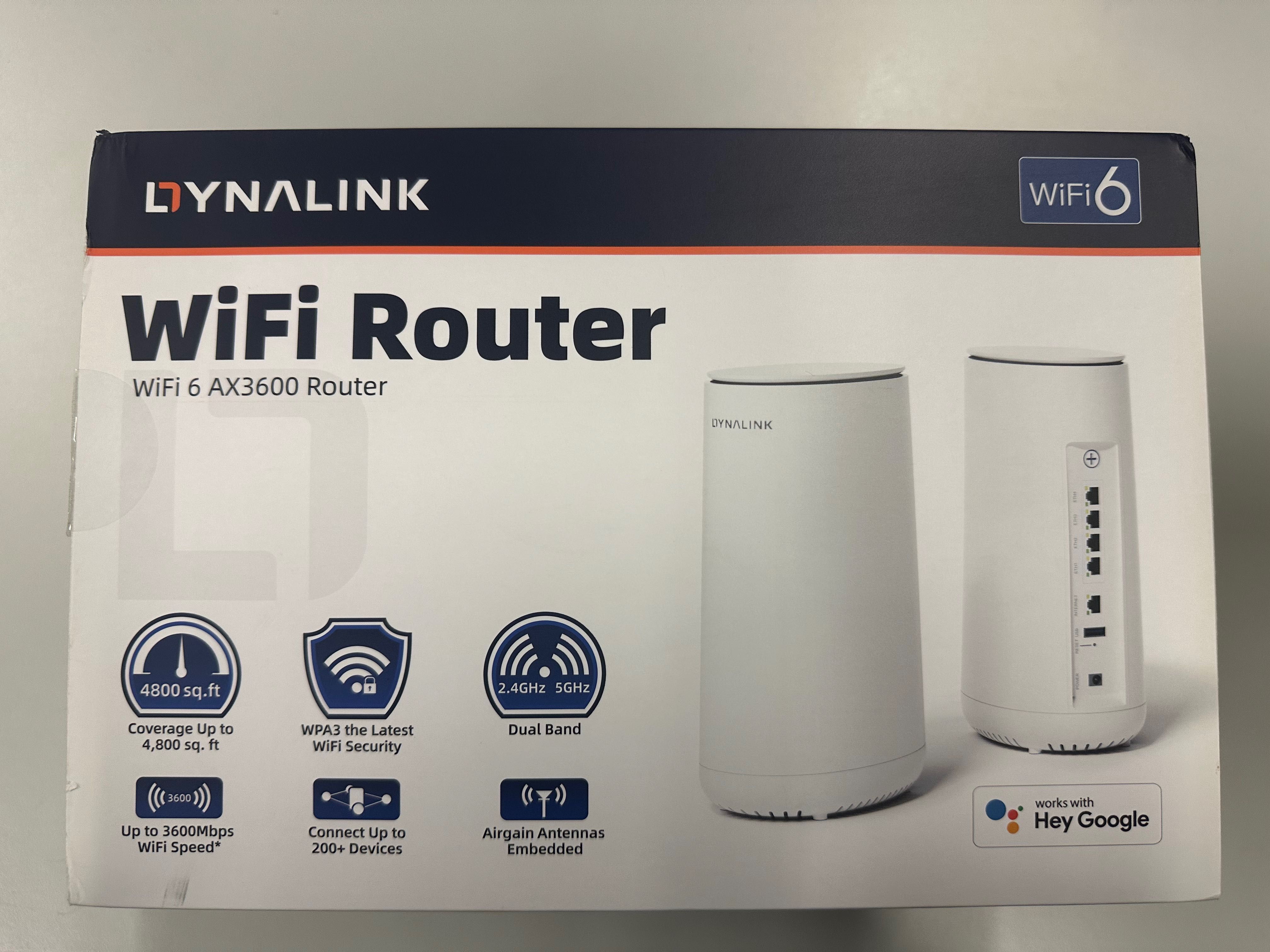 Router WiFi 6 Dynalink AX3600 (DL-WRX36), porta 2.5Gbps + portas 1Gbps