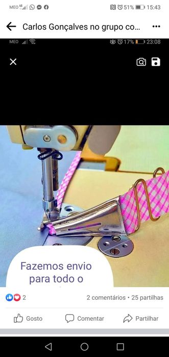 Guias de vies, bainhas, bibo, cloretes, calcadores