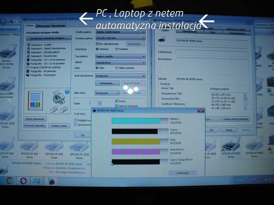 Epson XP-6105 Duplex na tanie tusze POWYSTAWOWE
