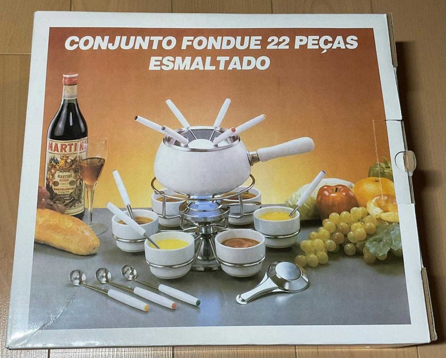 Conjunto Fondue 22 peças esmaltado - nunca usado