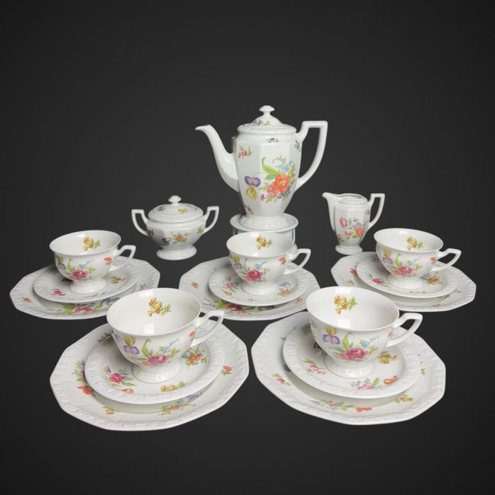 Serwis kawowy Rosenthal biała maria bukiet letni sommerstraus B5/01252