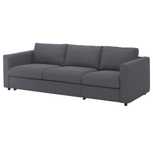 VIMLE Sofa 3-osobowa, rozkładana, Gunnared średnioszary