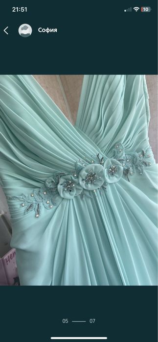 Вечірня сукня М Вечернее выпускное платье мятное