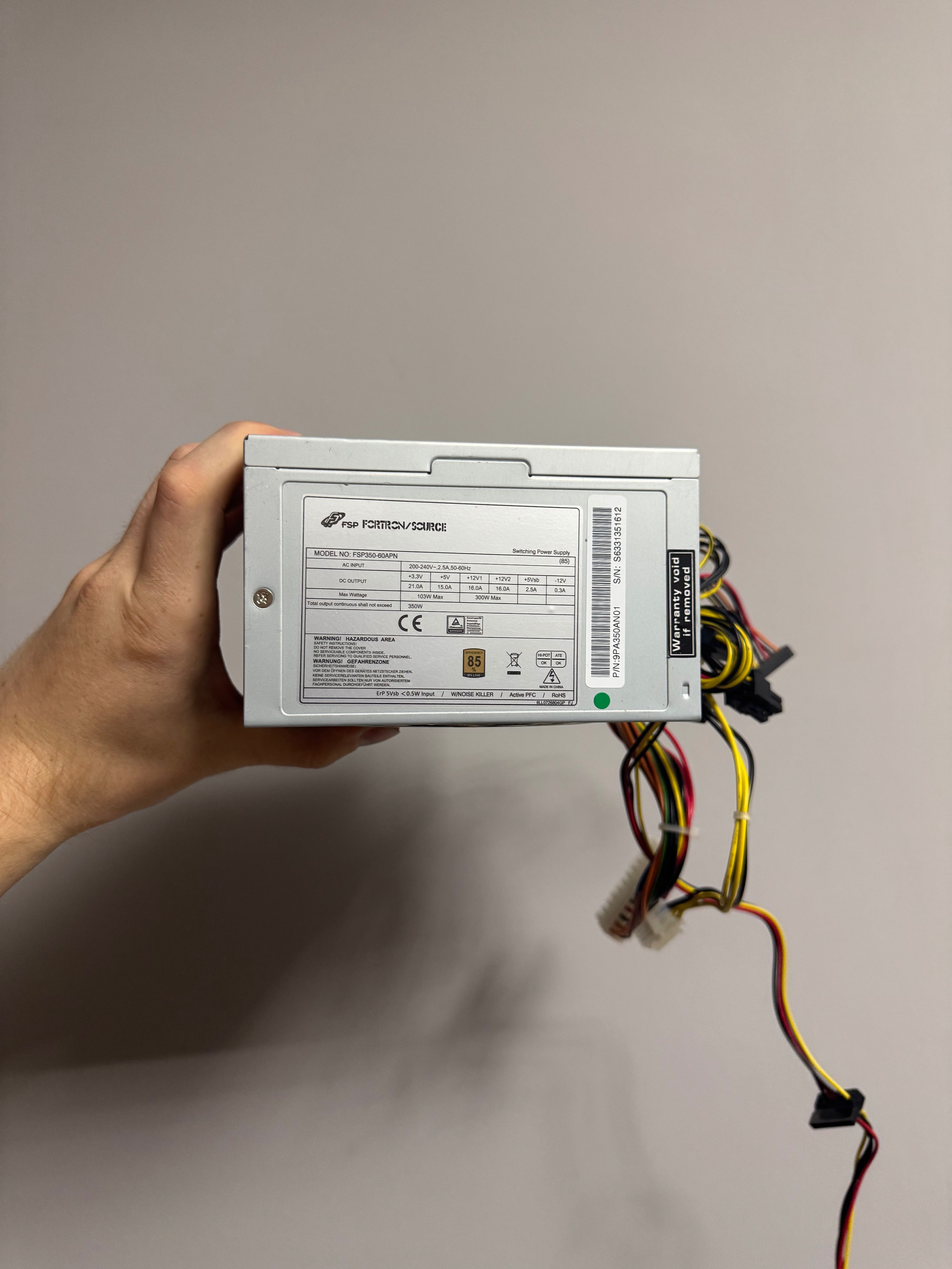 Блок живлення 350W FSP Fortron FSP350-60APN 6 pin gpu сертифікат 85+
