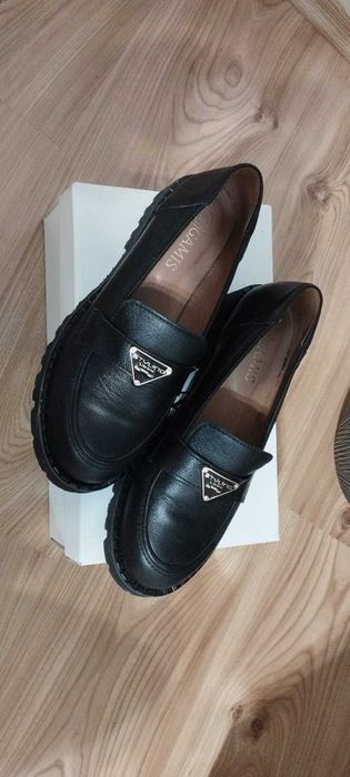 Buty Mokasyny GAMIS 6043 Czarne Lico - jak NOWE