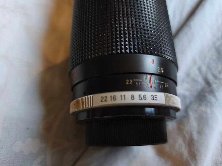 Obiektyw Panagor f200 oraz pierścienie pośr. do makro i adapter SONY A