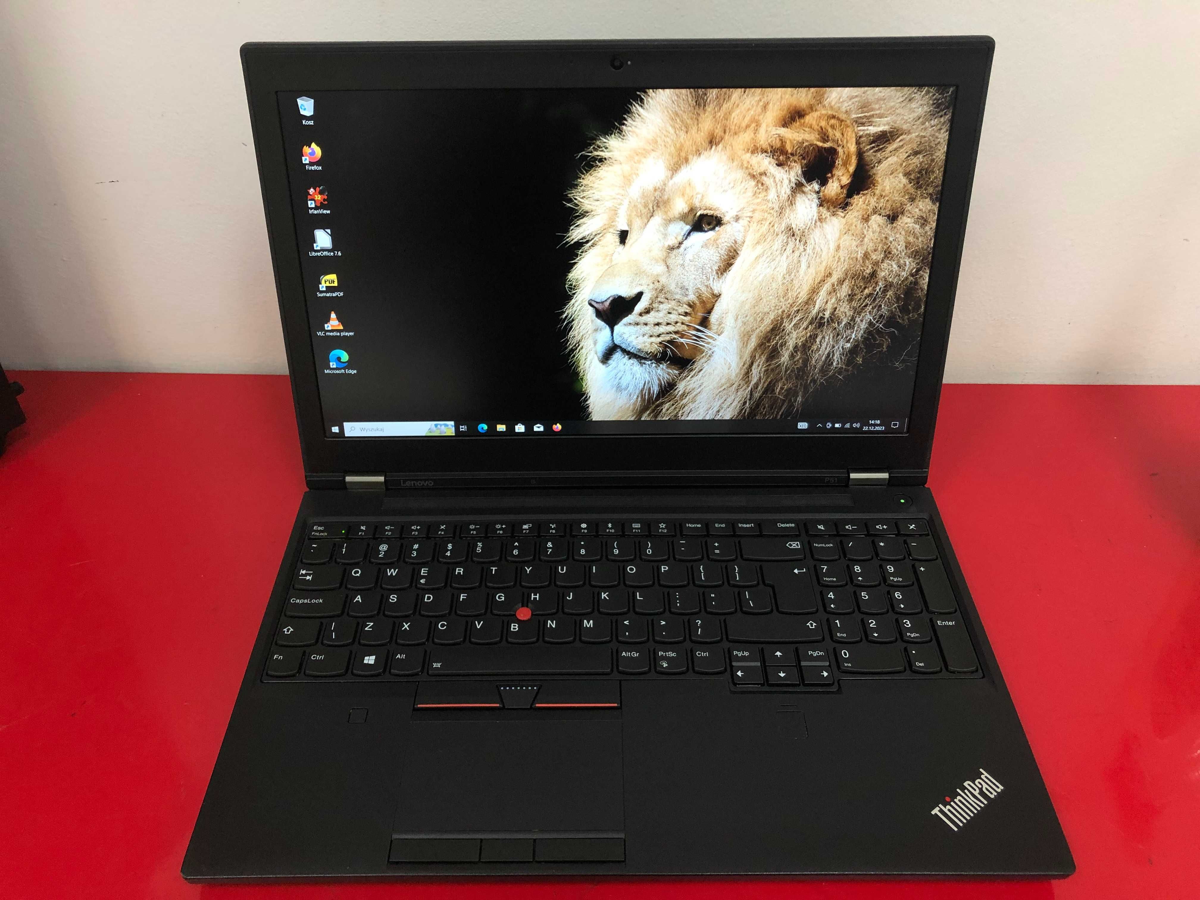 Solidny Lenovo ThinkPad P51 15" i7HQ 32GB 512SSD Quadro IPS FHD Kl. A