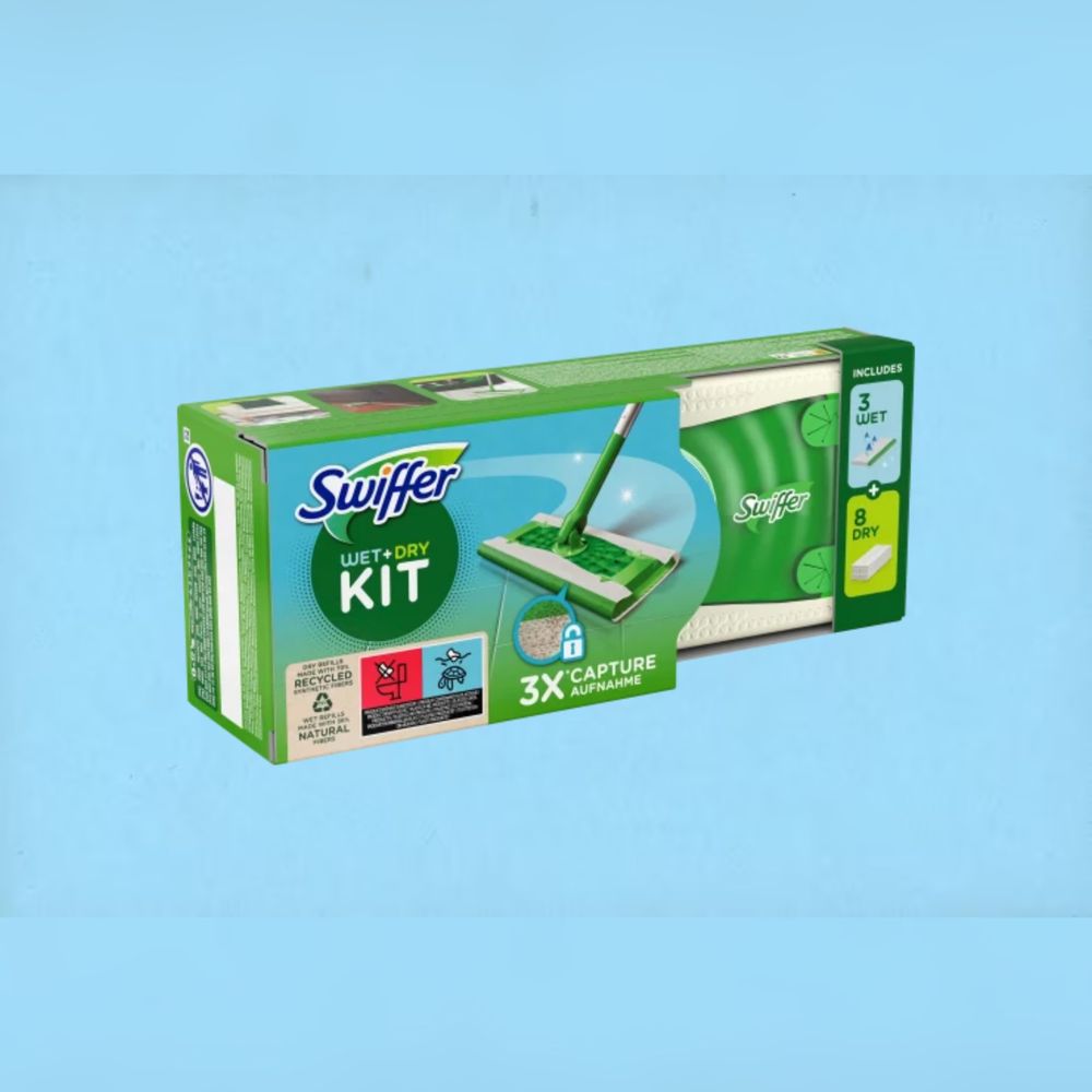 Swiffer Набір для миття підлоги Wet & Dry Kit, 1 шт,+серветки