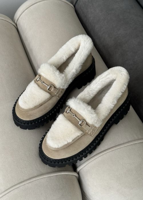 Жіночі лофери на овчині 36-23.5 см