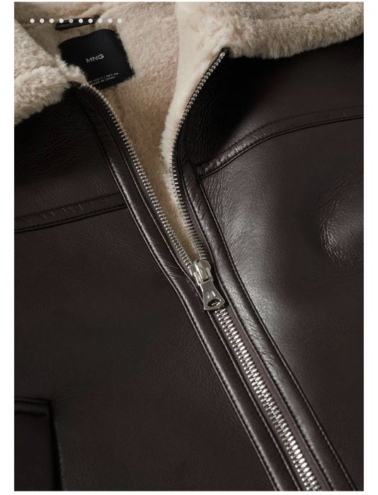 Дублянка Mango із штучного хутра та шкіри  ХХL