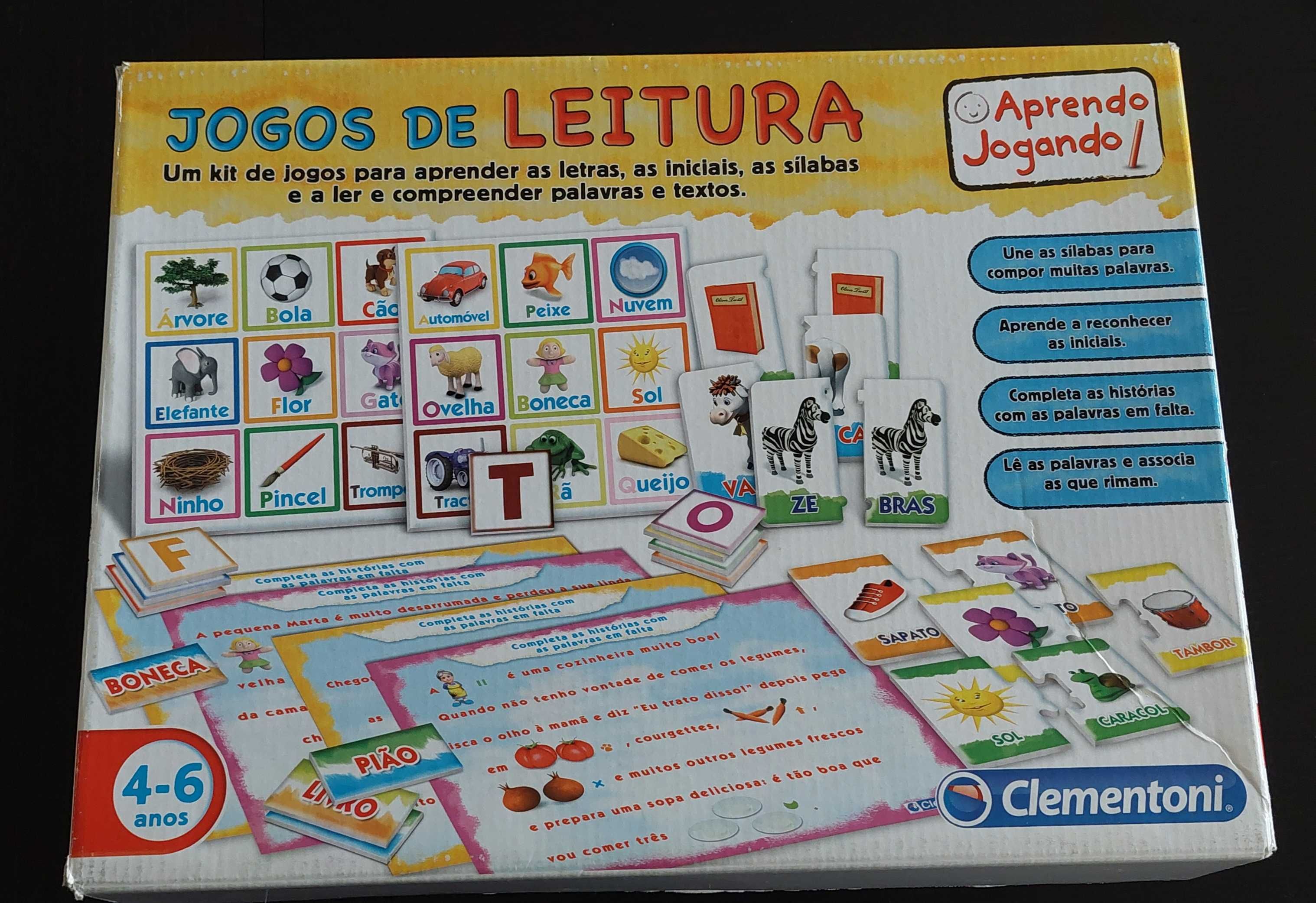 Conjunto jogos puzzles de leitura