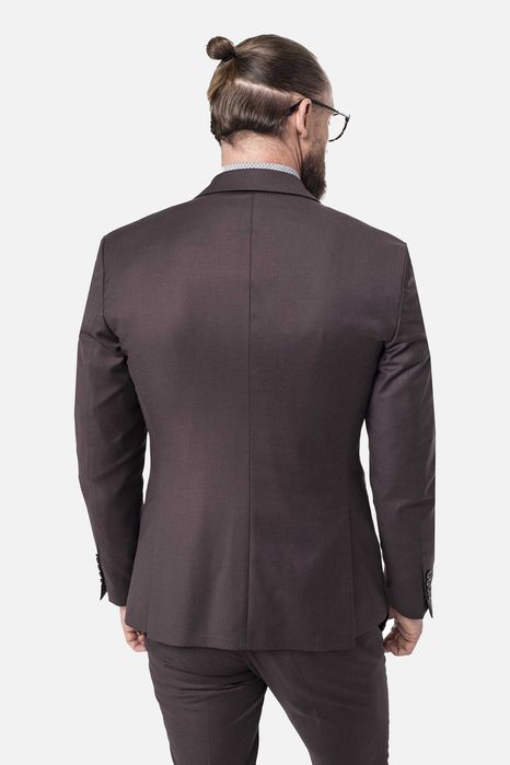 Garnitur  Recman Evista brązowy / slim fit / wzrost 185-190cm