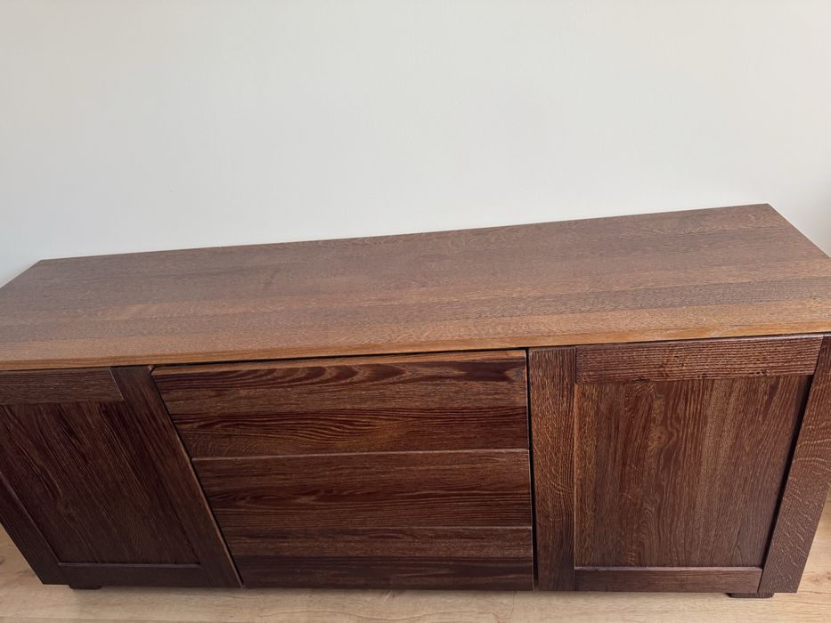 Komoda lite drewno dąb lakierowany