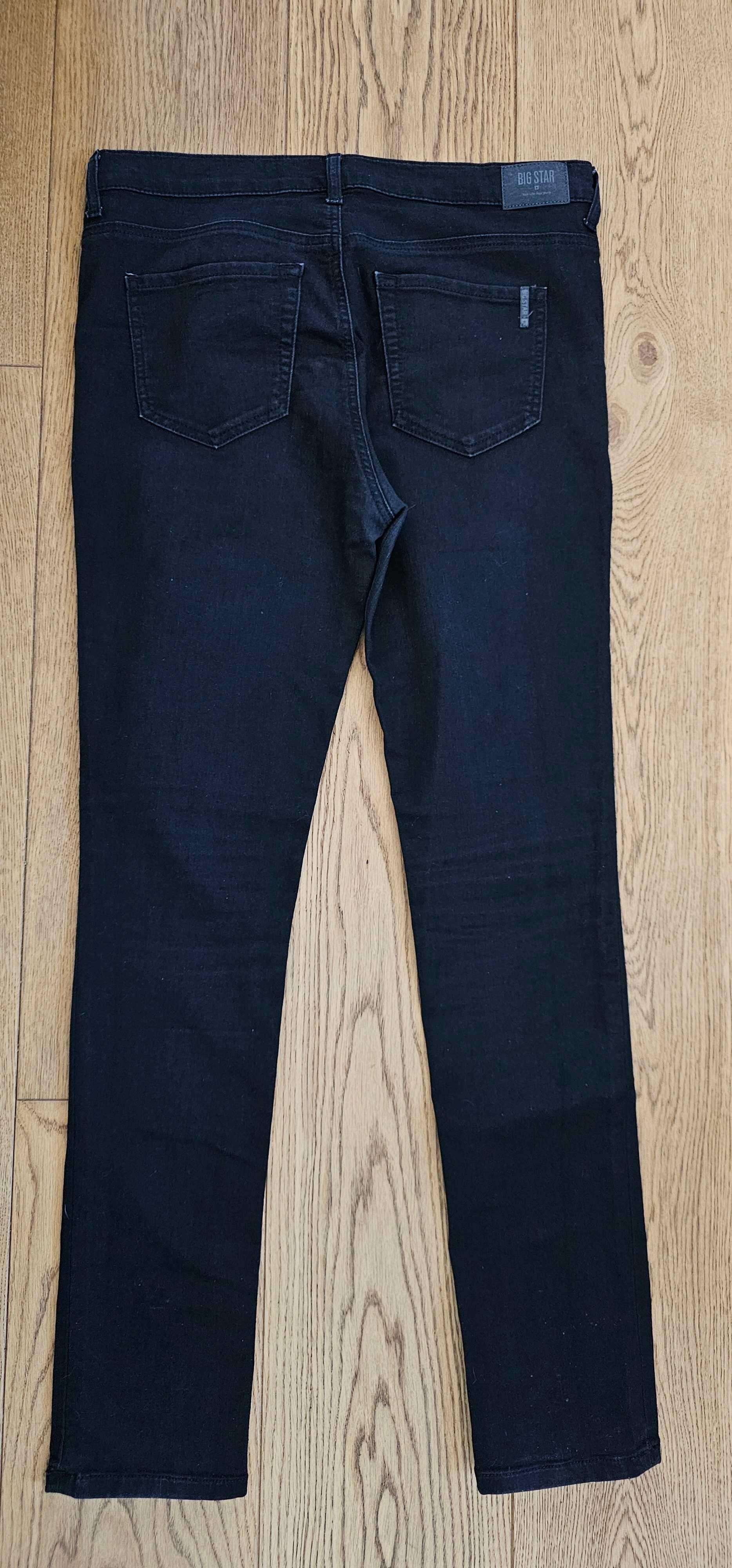 BIG STAR spodnie jeansowe czarne FIT SKINNY LEG TAPERED W33 L32