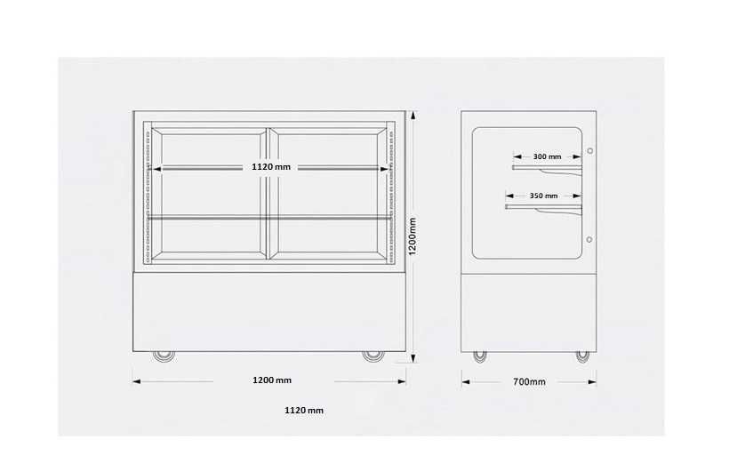Witryna cukiernicza - 120 cm NOWA! GWARANCJA! OD RĘKI!
