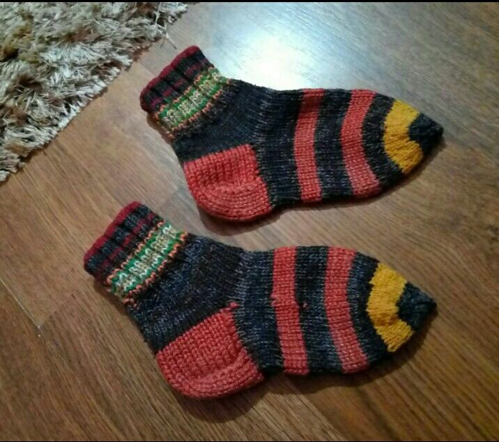 Теплые детские разные носки вязаные носочки на мальчика или на девочку