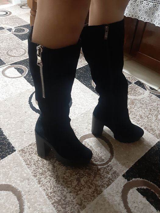 Жіночі сапоги замш